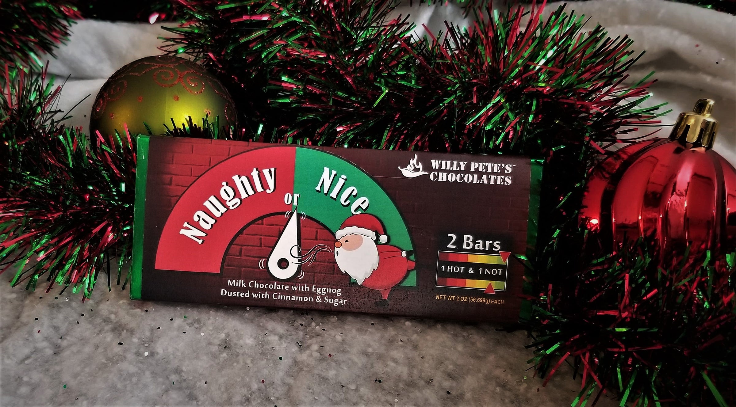 Naughty or Nice Chocolate Bar – 2 Pack | Willy Pete's Chocolate Co